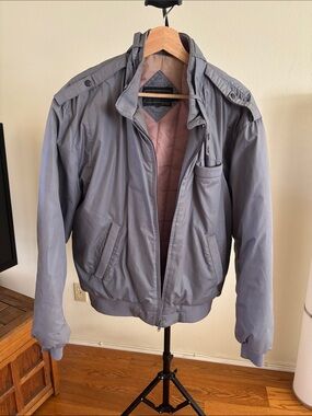 New Directions Gray Bomber Jacket with Quilted Lining